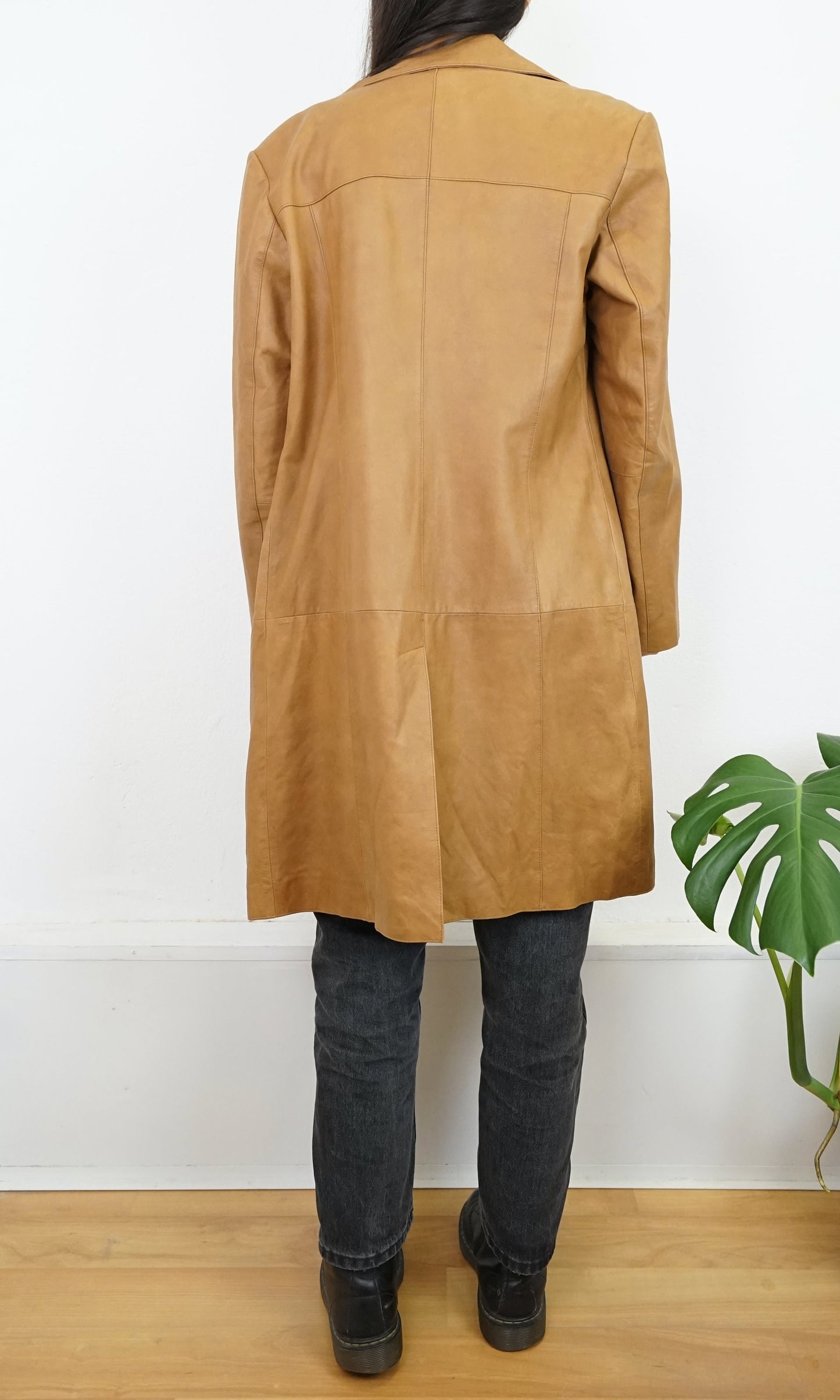 Vintage Mercedes Benz Leather Coat Size S