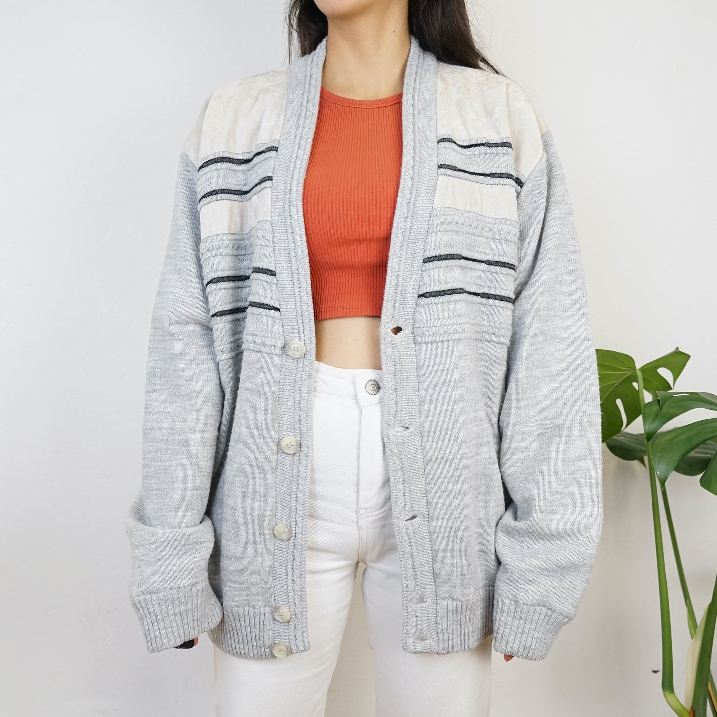 Vintage light grey Cardigan size L-XL