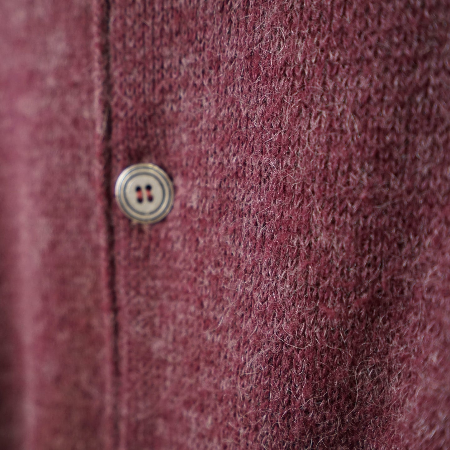 Vintage polo Cardigan men Size L wool alpaca