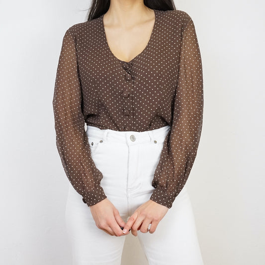 Vintage polka dots Blouse size XS-S