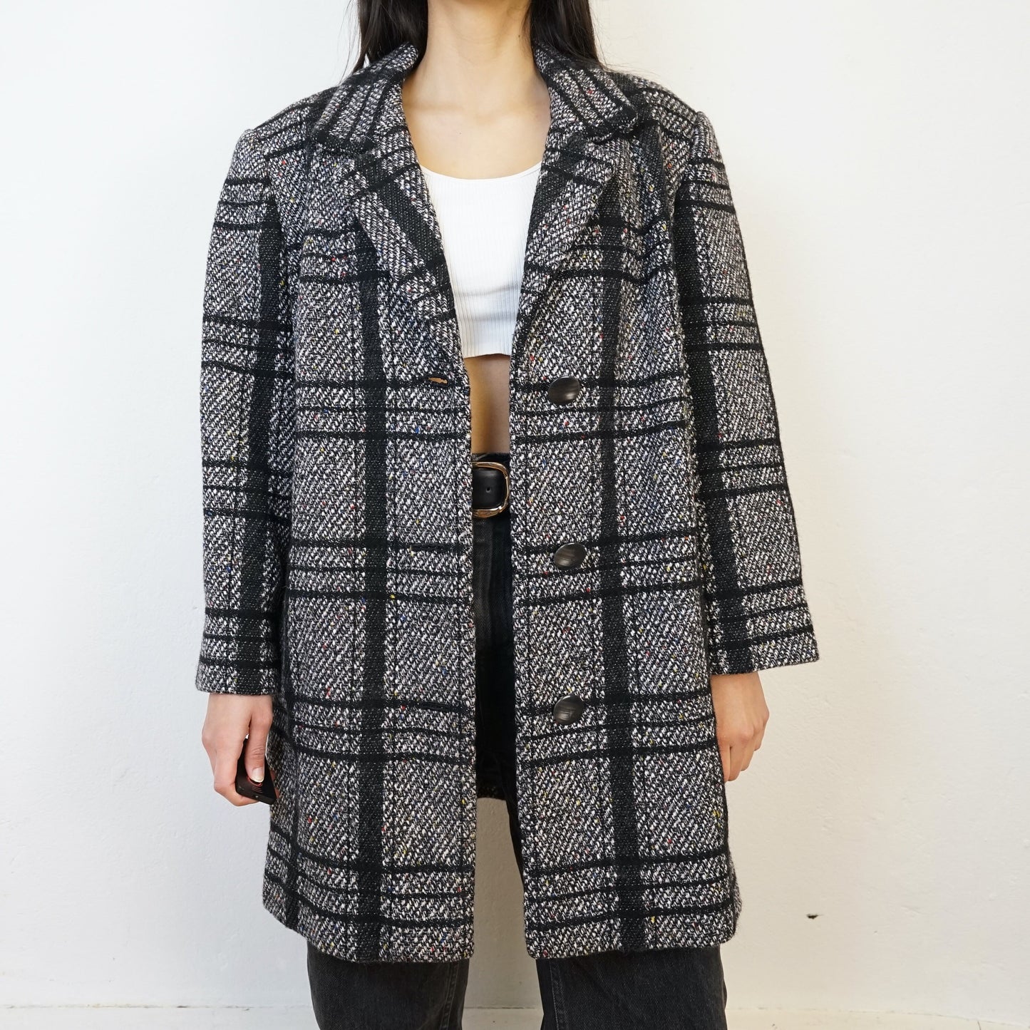 Vintage grey black Coat Size S-M