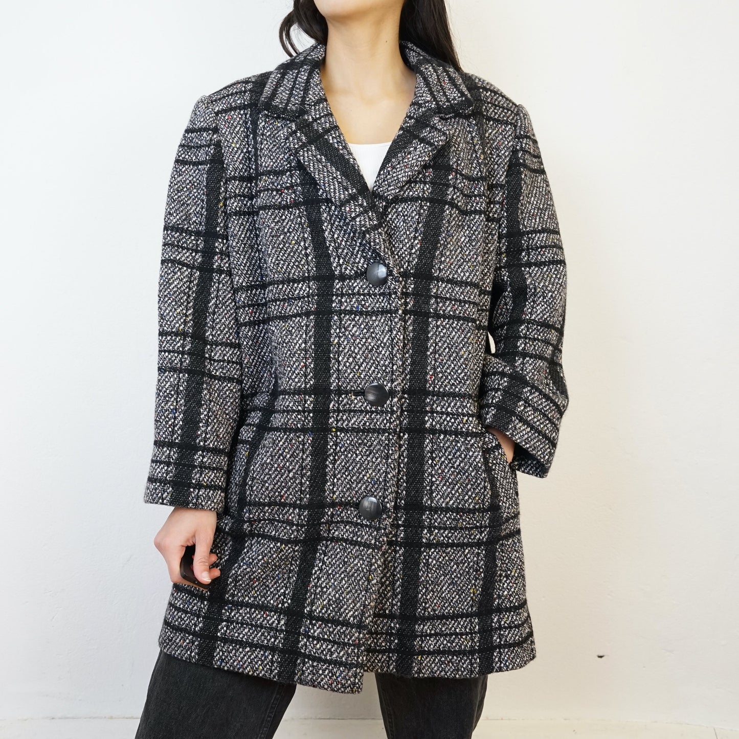 Vintage grey black Coat Size S-M