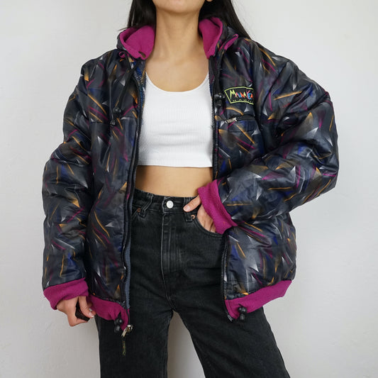 Vintage reversible fleece Ski Jacket Size M