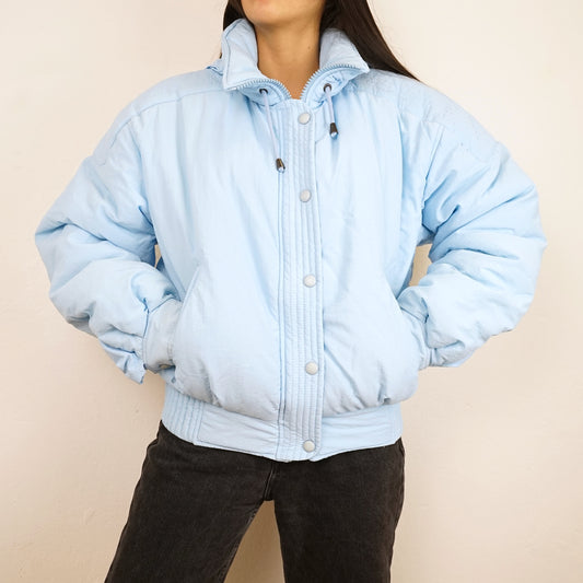 Vintage Ski Jacket Size S baby blue