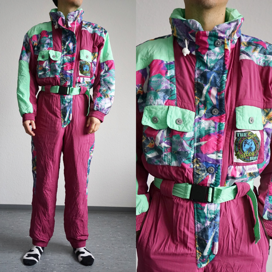 Vintage 80s Ski Suit colorful
