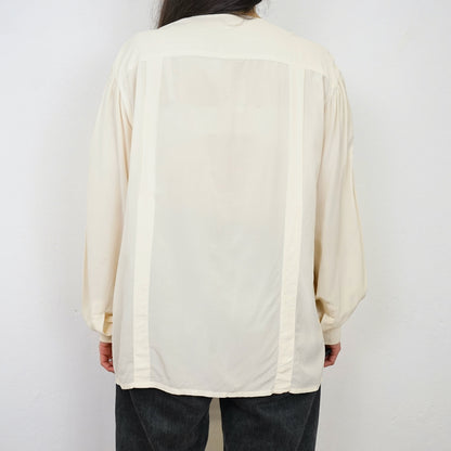 Vintage cream silk Blouse size M-L