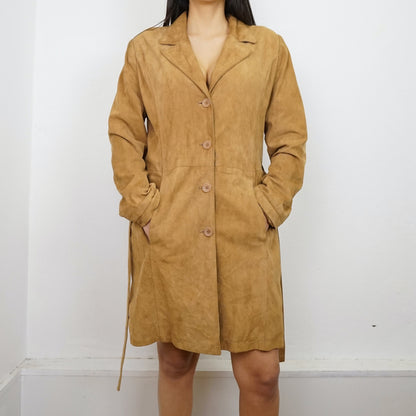 Vintage suede leather Dress size M