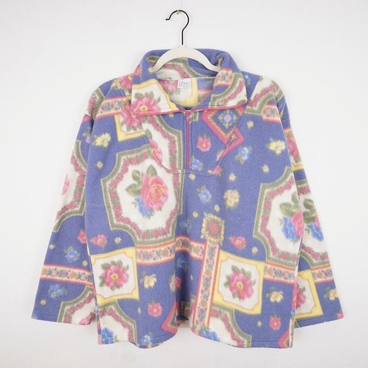 Vintage pastel colors Fleece Pullover Size S