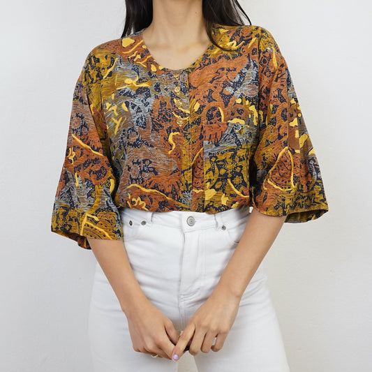 Vintage colorful blouse size M-L