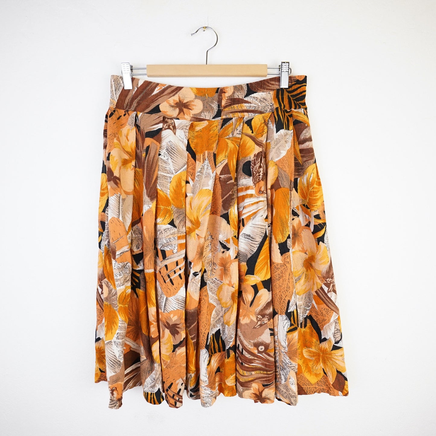 Vintage autumn leaves Skirt size M-L