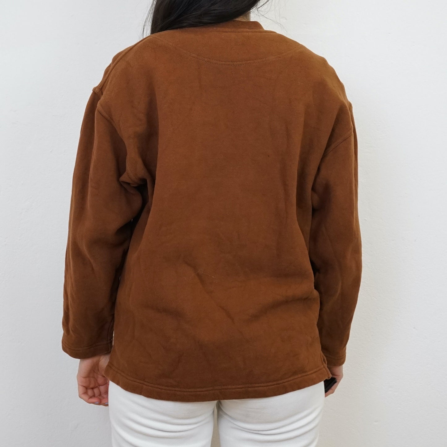 Vintage brown Sweatshirt size S embroidery