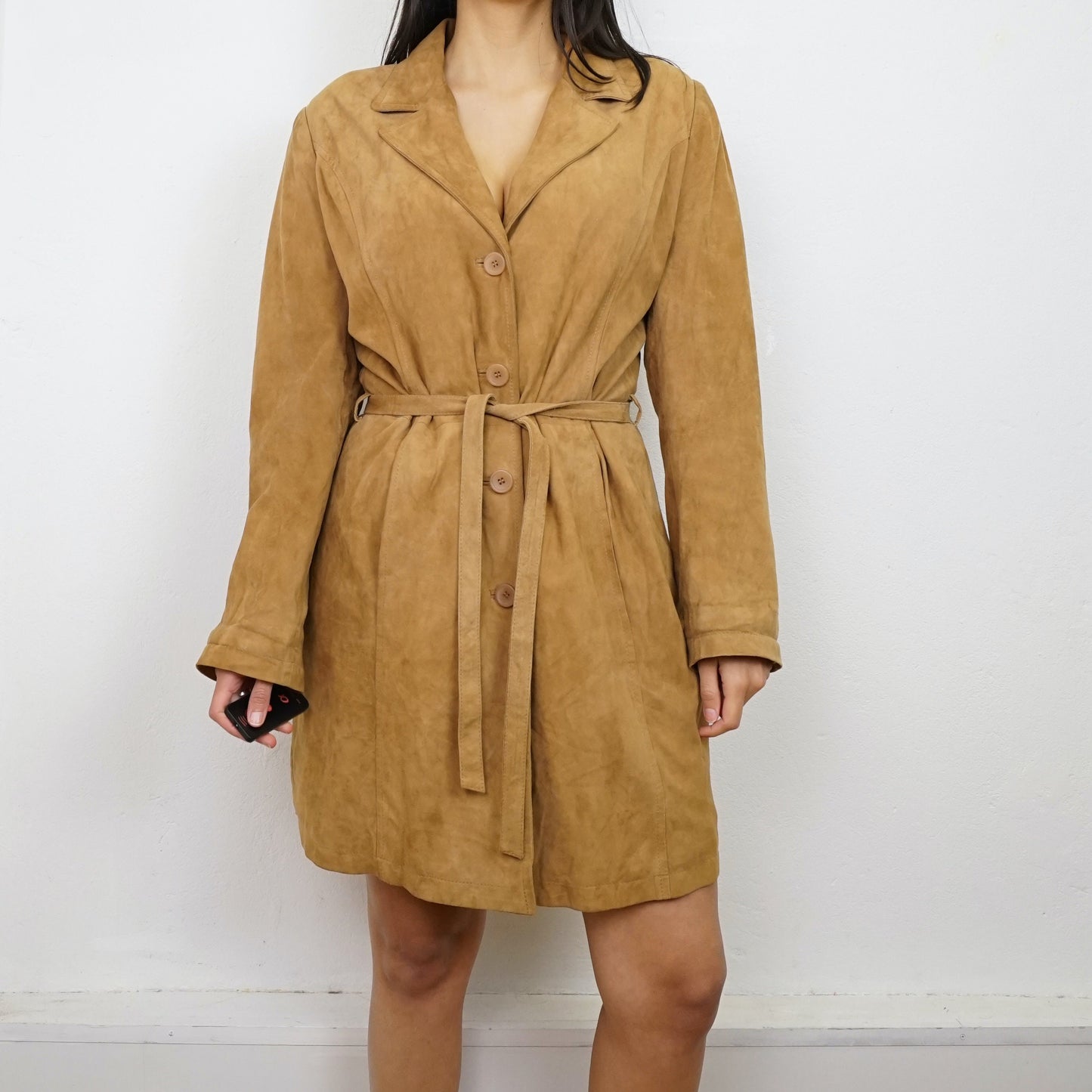 Vintage suede leather Dress size M