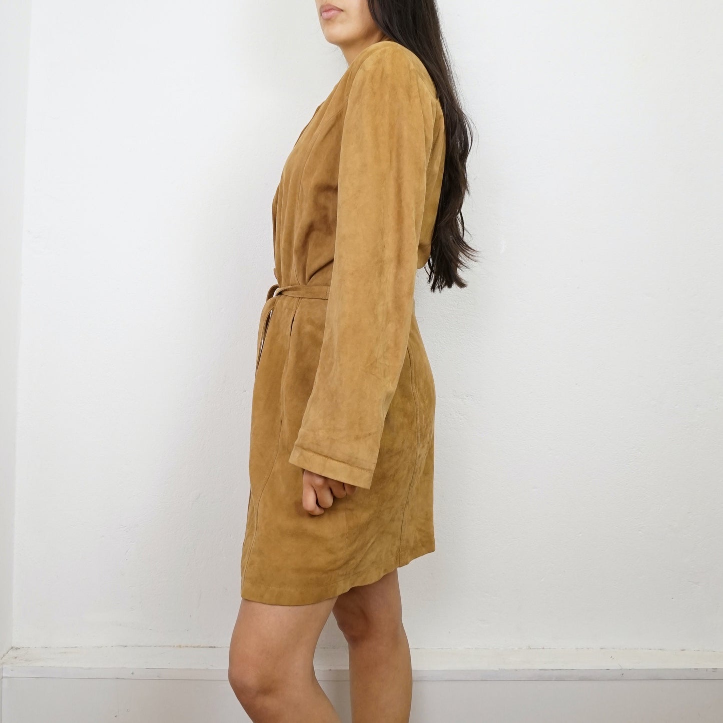 Vintage suede leather Dress size M