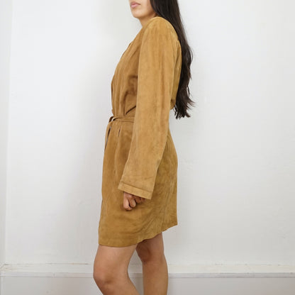 Vintage suede leather Dress size M