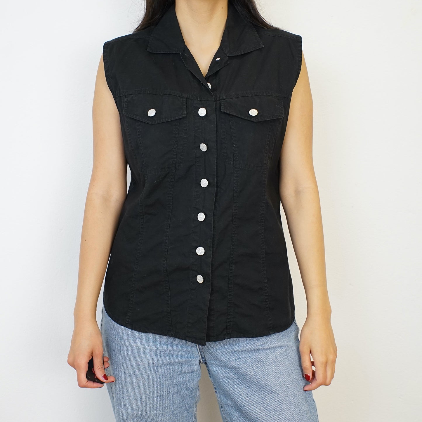 Vintage sleeveless Shirt size M cotton