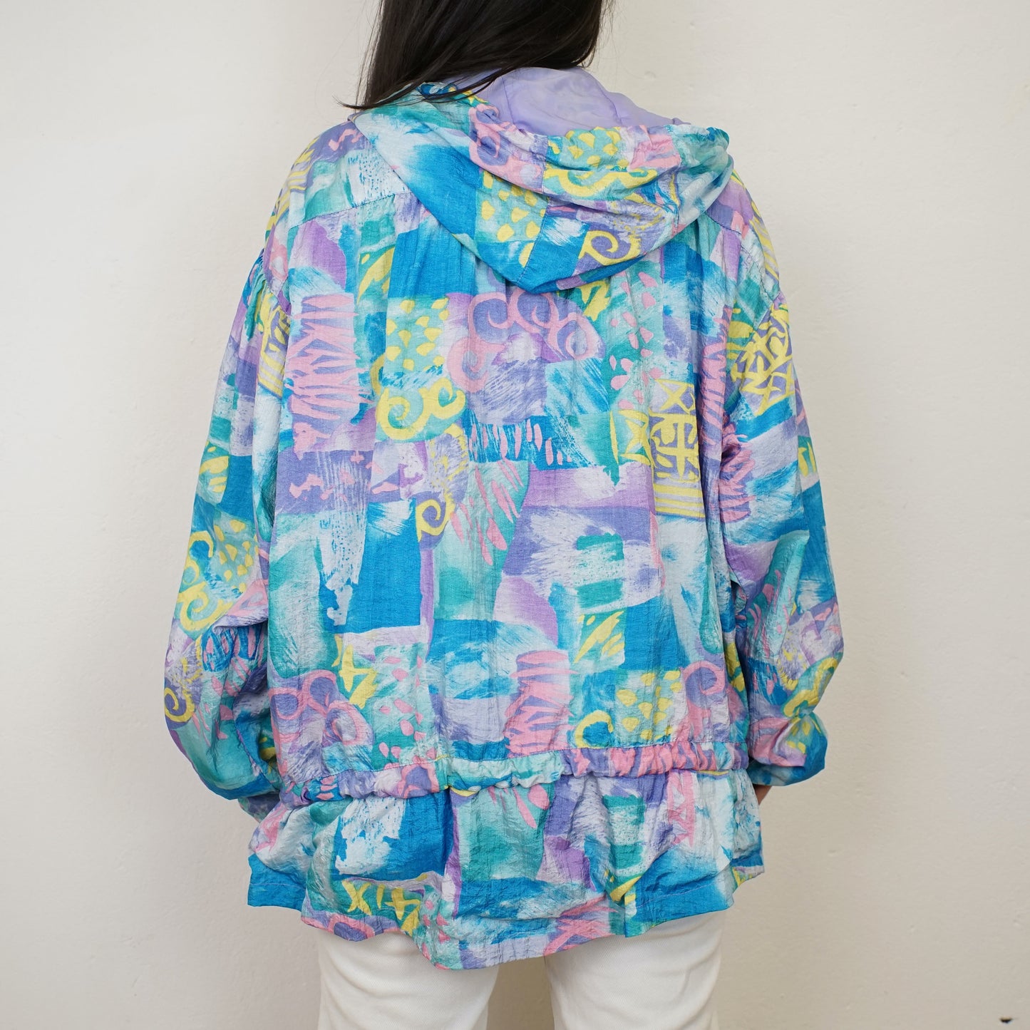 Vintage colorful rain jacket Size L