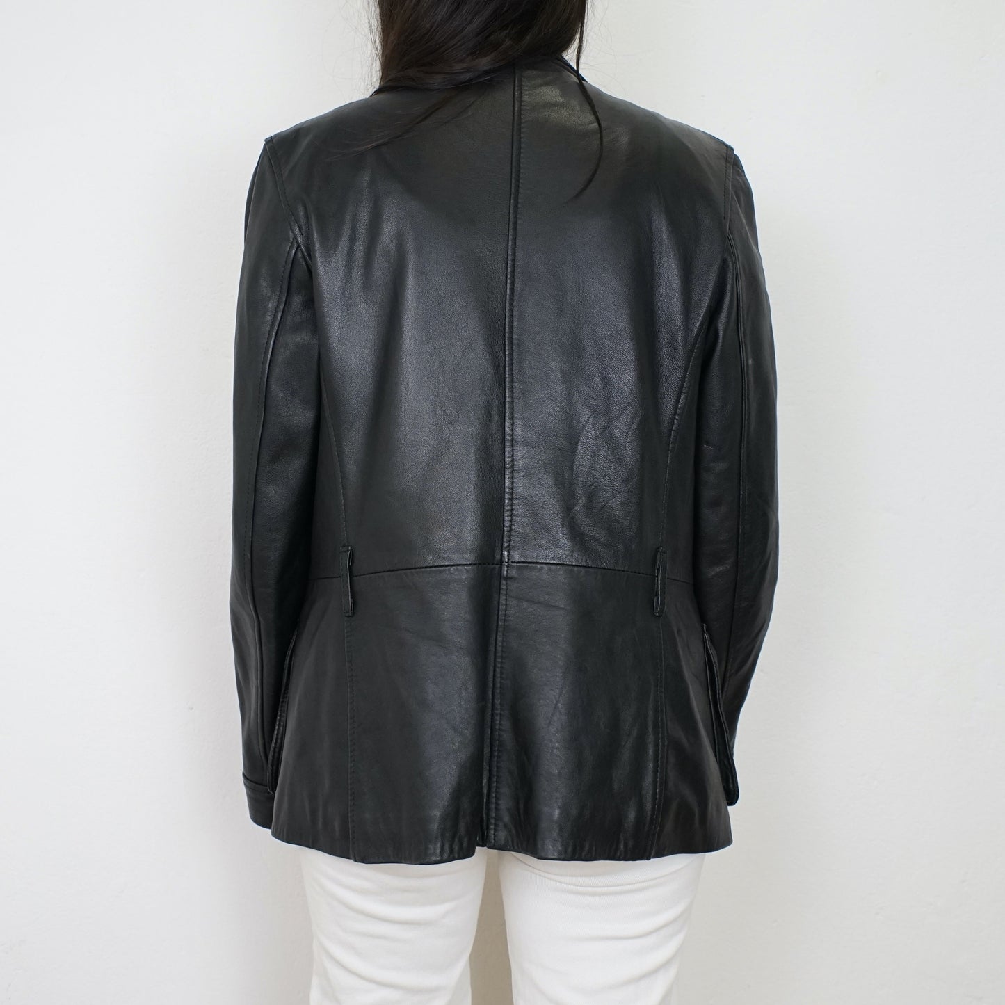 Vintage biker leather jacket size M-L