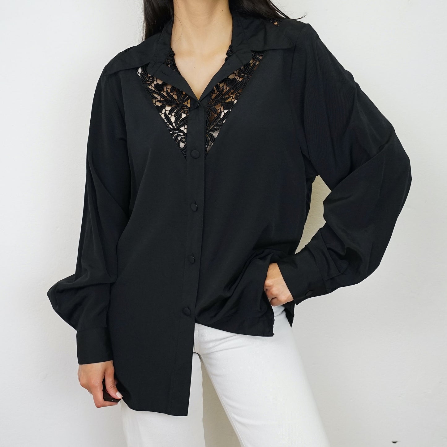 Vintage black Blouse size L