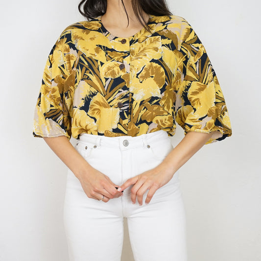 Vintage short sleeved Blouse size L-XL