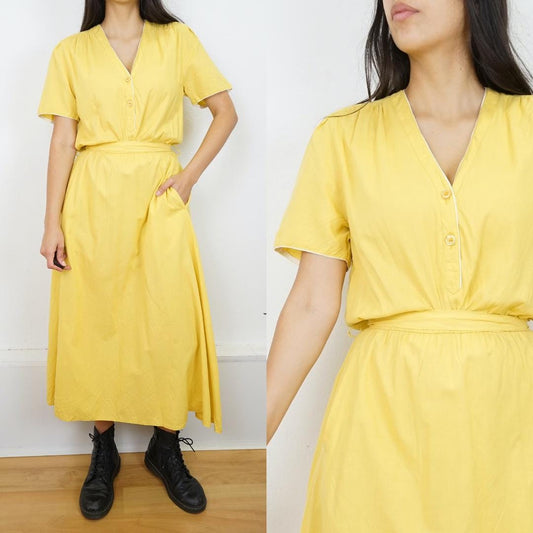 Vintage yellow Dress size S-M