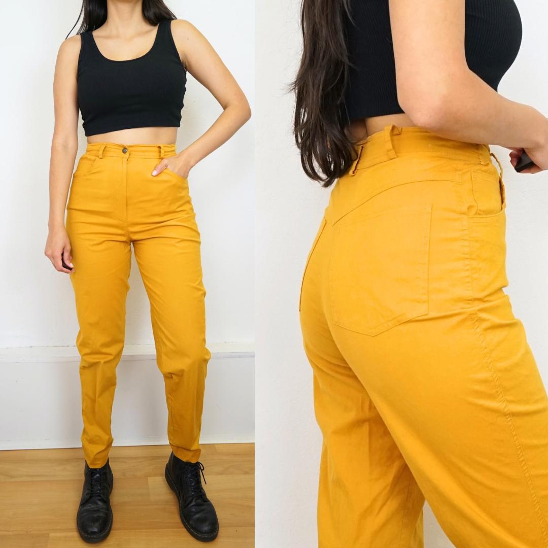 Vintage yellow Pants size XS-S