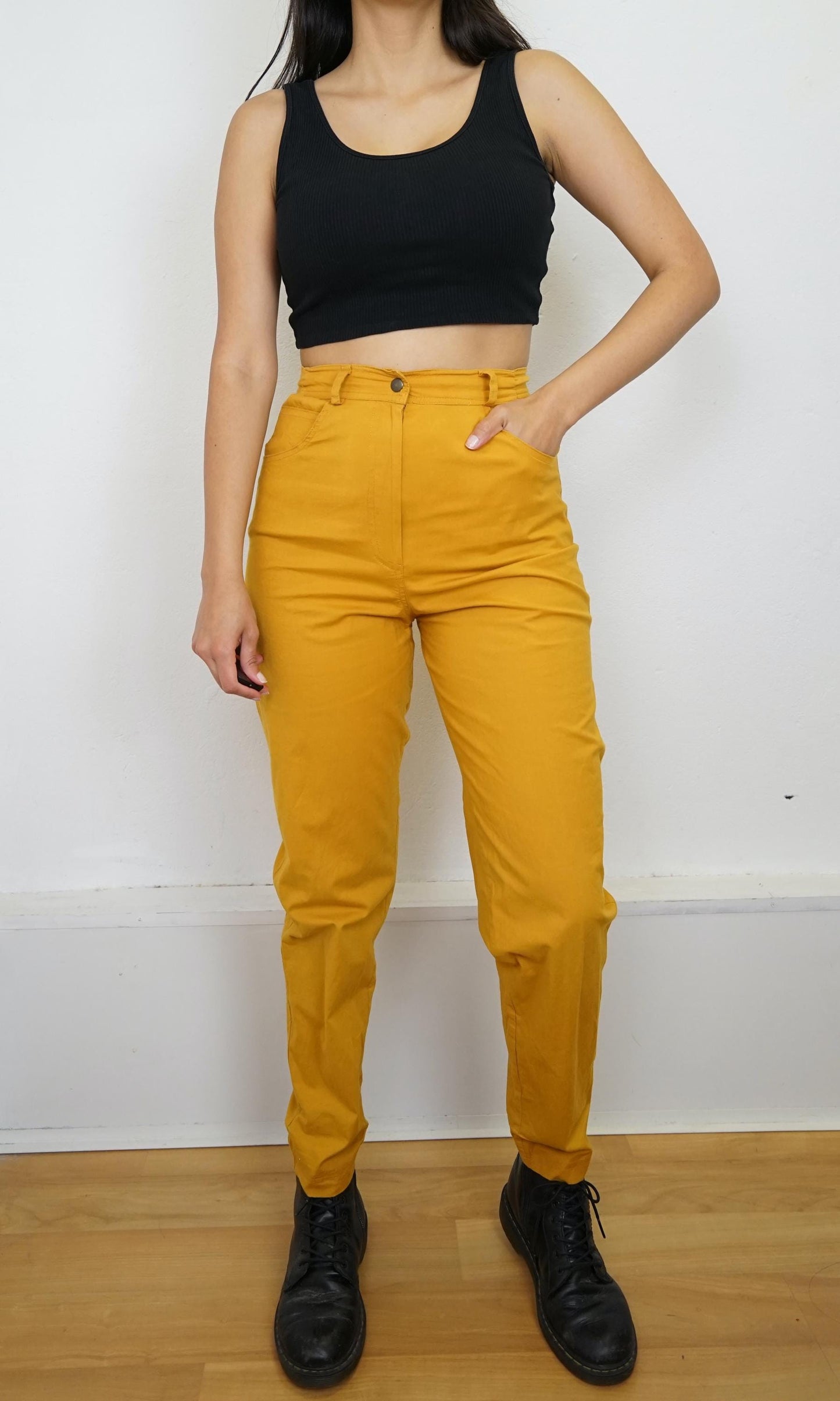 Vintage yellow Pants size XS-S