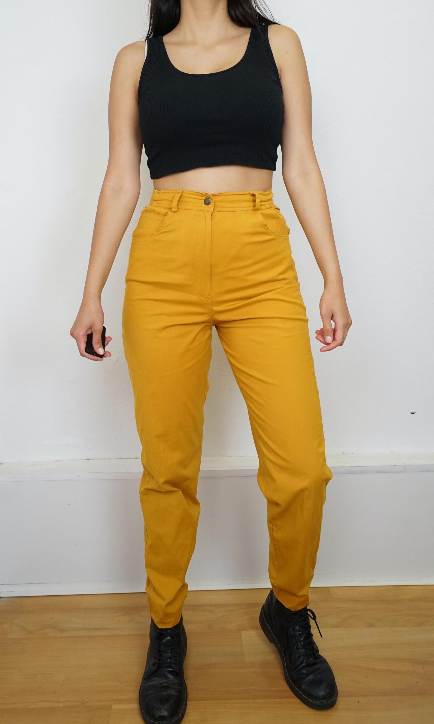 Vintage yellow Pants size XS-S