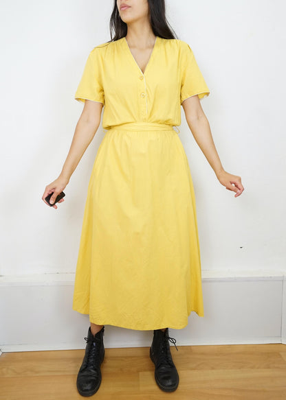 Vintage yellow Dress size S-M