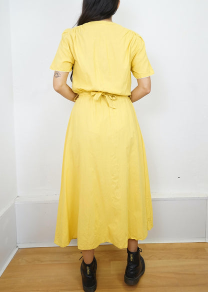 Vintage yellow Dress size S-M