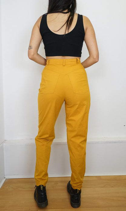 Vintage yellow Pants size XS-S