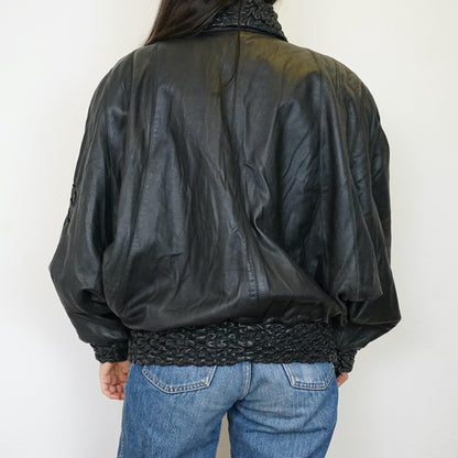 Vintage RARE 80s leather jacket size S-M