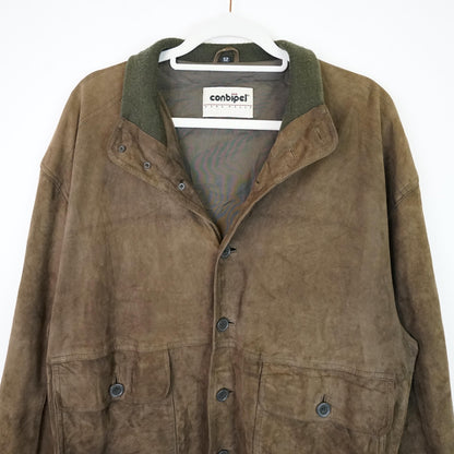 Vintage suede bomber jacket men size L