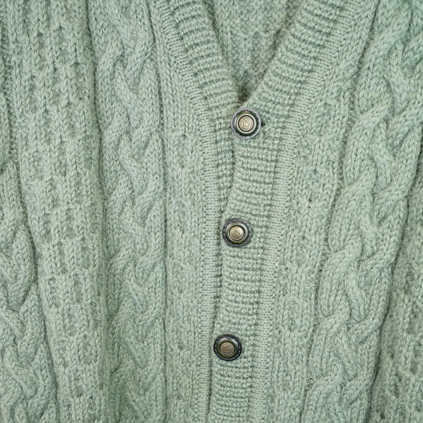 Vintage Cardigan size L sage green