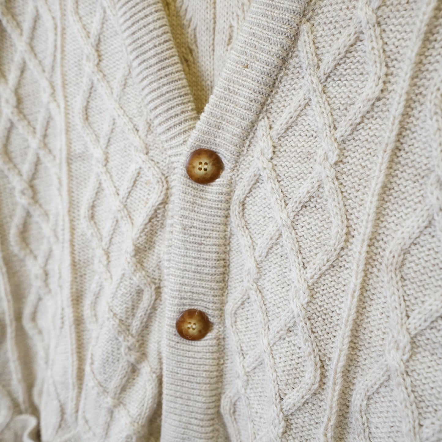 Vintage Cardigan size XL wool alpaca