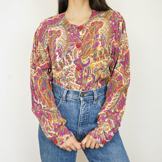 Vintage colorful Blouse size M-L