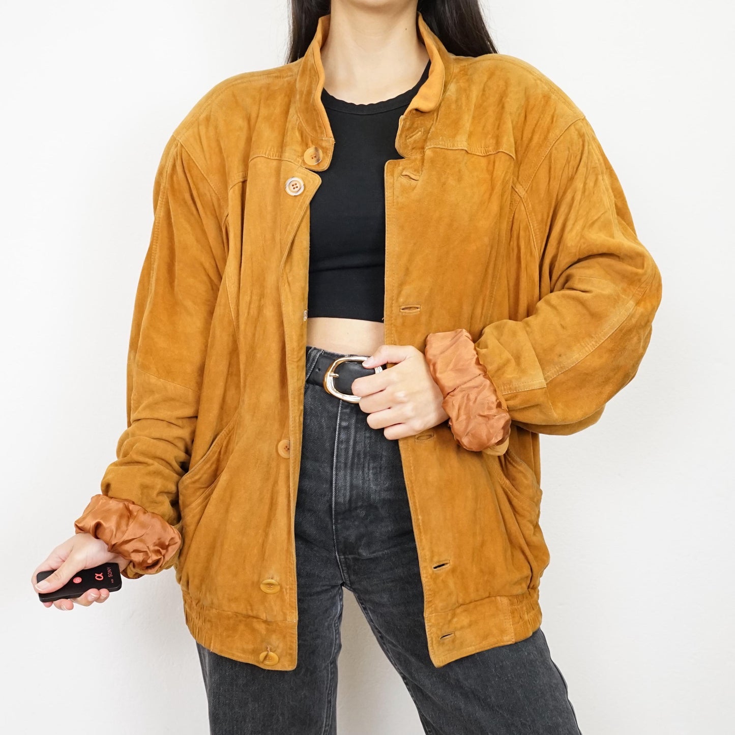 Vintage suede bomber jacket size L-XL