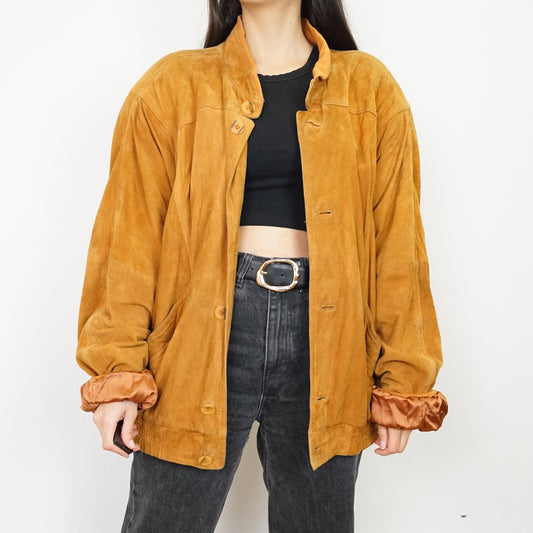 Vintage suede bomber jacket size L-XL