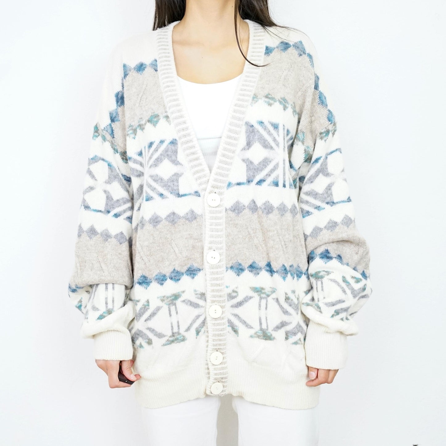 Vintage Cardigan size L-XL wool mix