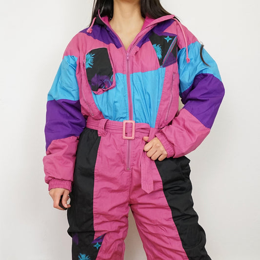 Vintage colorful Ski Suit size S