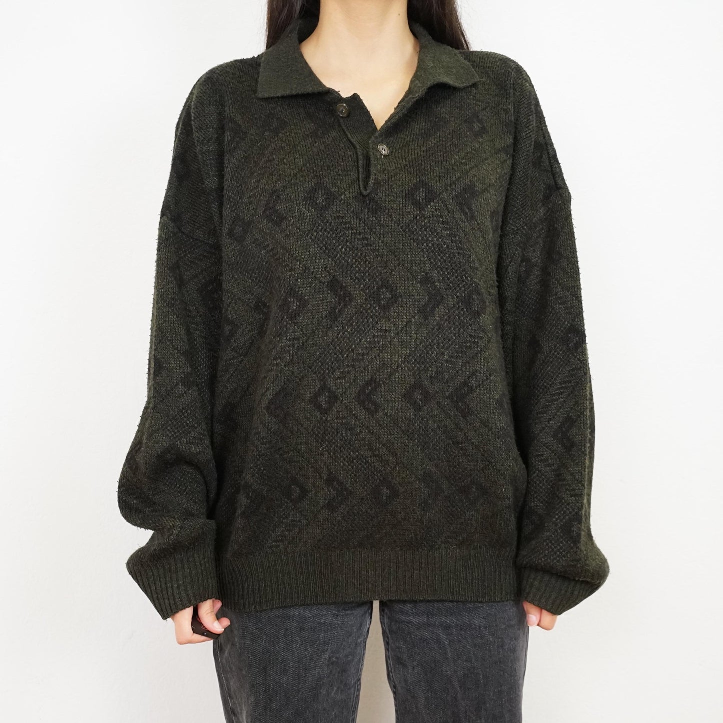 Vintage dark green Pullover Size L