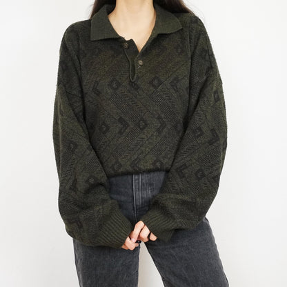 Vintage dark green Pullover Size L