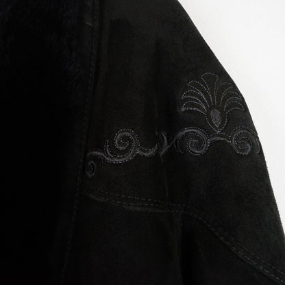 Vintage Shearling Coat Size XL embroidered details