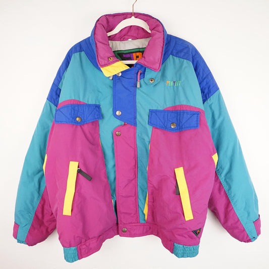 Vintage colorful Ski Jacket Size L