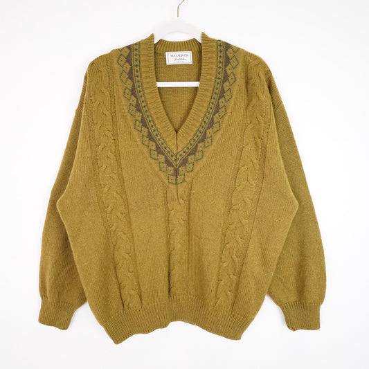 Vintage wool mix Pullover men Size M