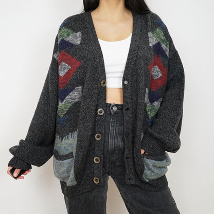 Vintage cashmere wool mix Cardigan size L