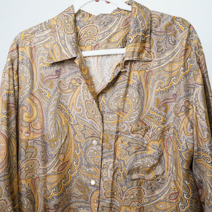 Vintage paisley Blouse size XL