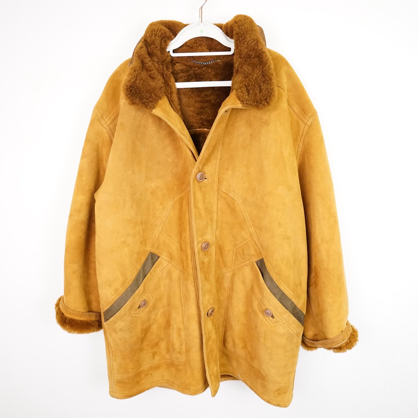 Vintage Shearling Coat men Size L