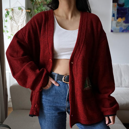 Vintage shetland wool Cardigan size L-XL