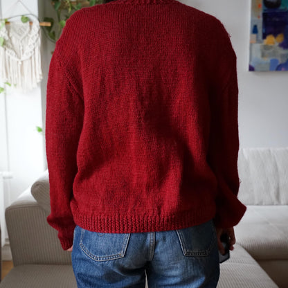 Vintage Cardigan size M-L red