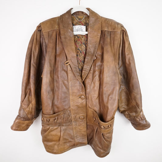 Vintage 80s leather jacket size S-M